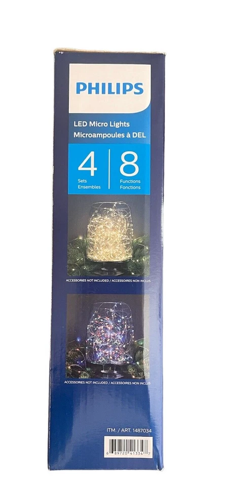 Philips Dual Color Microdot LED 4 Sets of 50 Glass Block Fairy Mini Lights - Image 2 of 3