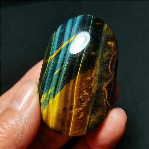 TOP 61.8G Natural Pulido Amarillo Bule Ojo de Tigre Cristal Piedra Curativa R1281 - Imagen 3 de 11