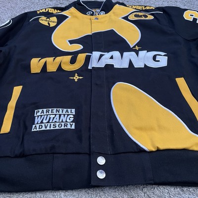 🔴Wu-Tang Jacket Size XL Black Yellow Wu-Wear Racer Brand New