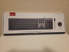 Macally Backlit Wired Keyboard for Mac - Space Gray - Open Box, Never Used