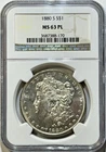 1880-S MORGAN SILVER DOLLAR $1 – NGC MS63 PL – PROOF LIKE MIRROR MONEY HEAT!