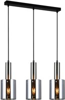 Nickel Glamour Moderne HäNgelampe Pendelleuchte 3X40W/E27 IP20 61X100 [Cm]