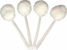 Bowl Brush Toilet Cleaning Brush Set Soft Polyester Head 15x5 inches White