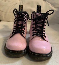 Dr Martens Air Wair Girl  s Toddler Boots Pink Size 7 Patent Leather