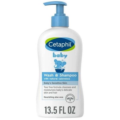 Cetaphil Baby Wash & Shampoo with Natural Calendula,13.5 Fl. Oz .