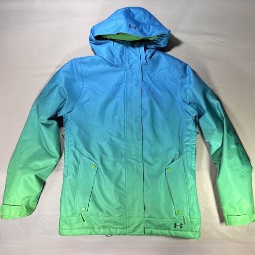 Under Armour Storm Ski Jacket Medium Blue Green Ombre ColdGear PrimaLoft Vented