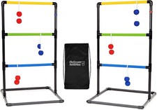 GoSports Ladder Toss Indoor  Outdoor Game Set with 6 Soft Rubber Bolo Balls ...