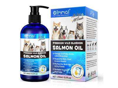 Fish Oil for Dogs and Cats - Omega 3 for Dogs from Alaskan Salmon Oil 250 mL