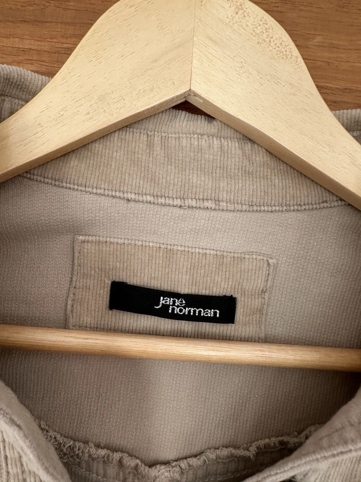 Vestido JANE NORMAN Y2K Talla 8 Cordón Pana Beige Minivestido Vintage Falda Plisada Foto 2 de 4