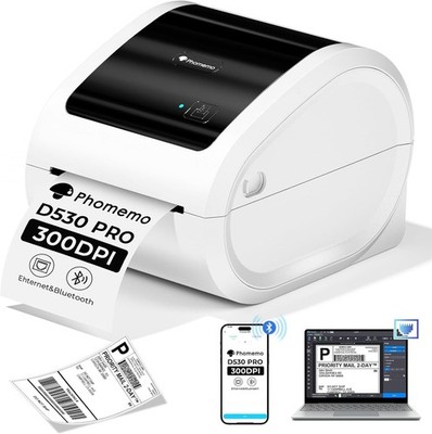 Phomemo Ethernet Thermodrucker Bluetooth DHL, Versandetiketten Drucker 4x6