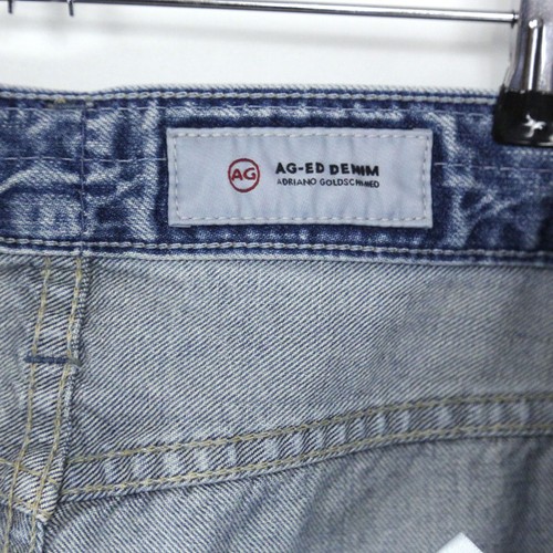Adriano Goldschmied AG-ED Patched Slouchy Jeans Ex Boyfriend Slim Blue Womens 31 - Picture 10 of 17