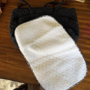 Vera Bradley Black Quilted Diaper Bag With Changing Pad