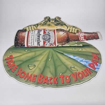 1995 Budweiser Frog Tin Sign 