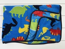 CARTER'S Plush Baby Blanket Lovey Dinosaurs Blue Green Yellow Red