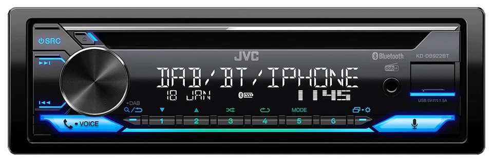 JVC Bluetooth MP3 USB DAB CD Autoradio für Audi A2 A3 8L A4 B5 TT 99-06 Aktivsys - Bild 2 von 4