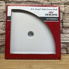 MOHAWK Vivant Bath Corner Shelf 8 Inch Glossy Arctic White New Original Box