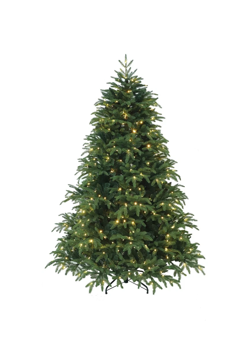 Albero Di Natale Sottile Innevato 1,2m Con 455 Punte E 19 Pigne - Artificiale Con Base In Acciaio