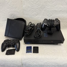 Sony PlayStation 2 PS2 Console Bundle 30 Games 2 Memory Cards 2 Controllers