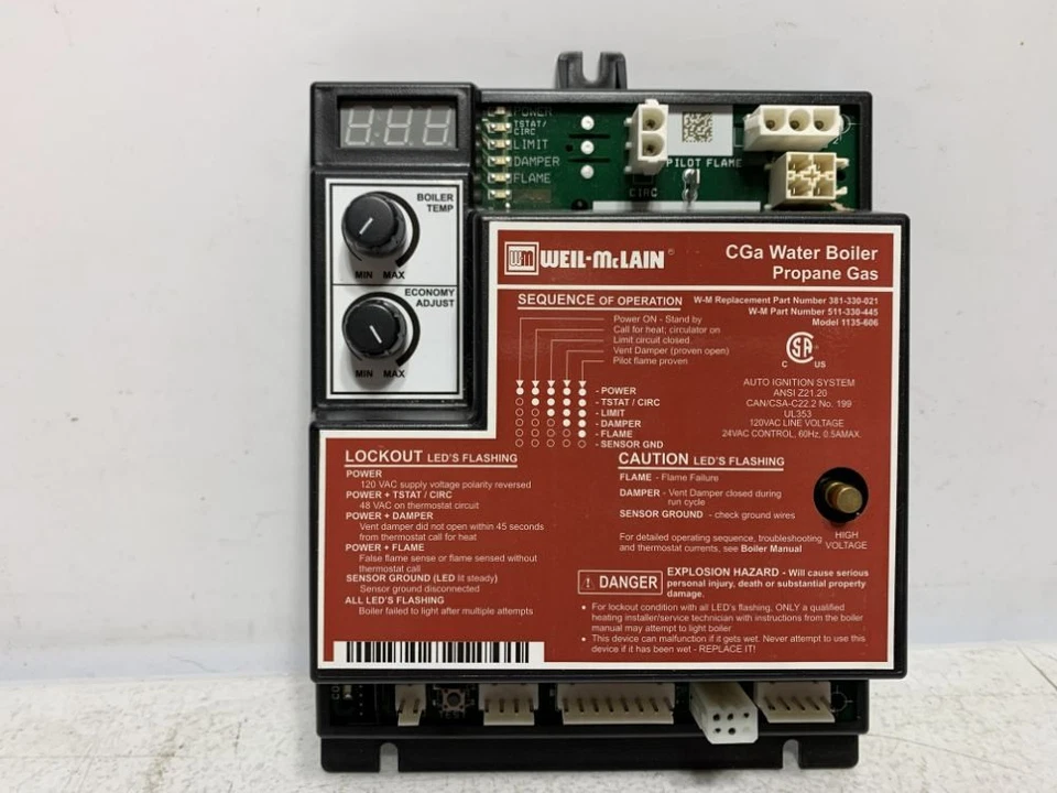 Weil Mclain 381330021 Ignition Control Module Kit 120VAC 0.5A - Image 3 of 4