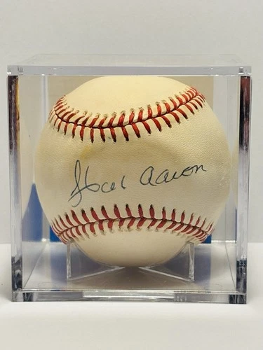Hank Aaron Autograph Baseball PSA Authentic Auto COA Atlanta Braves Hall of Fame