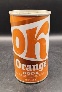 (P9) Vintage Soda Pop Can 12 Oz. Empty OK Orange Soda