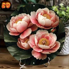 Exquisite 2D Round Aluminum Art - Odorless Home Decor