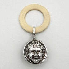 VINTAGE BABY’S RATTLE STERLING SILVER ELIZABETH II Birmingham 1971