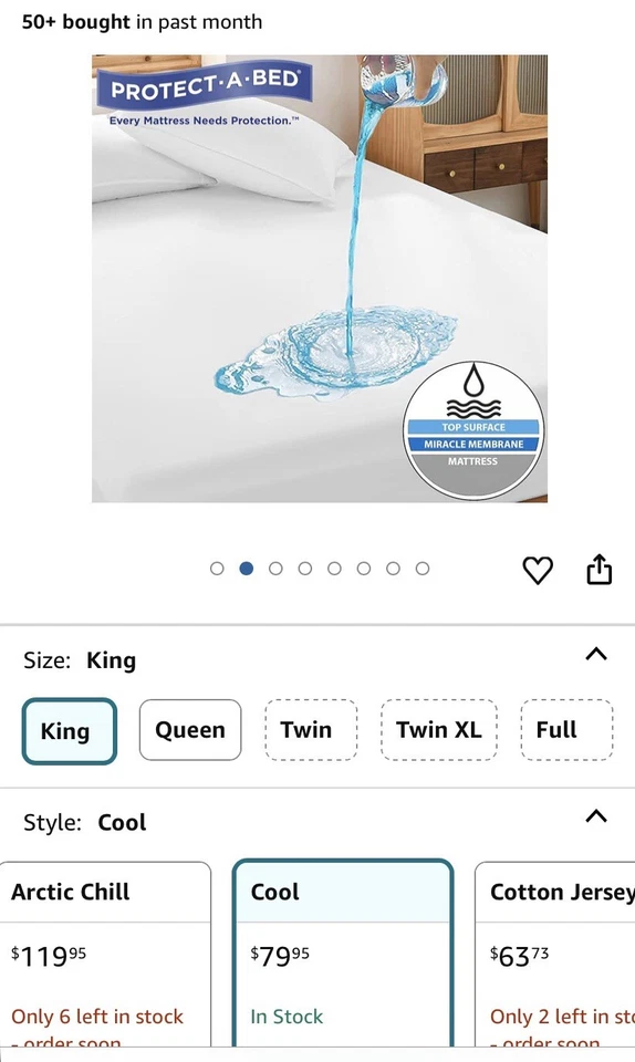 Nuevo protector de colchón Protect A Bed Size Topper  Foto 2 de 3