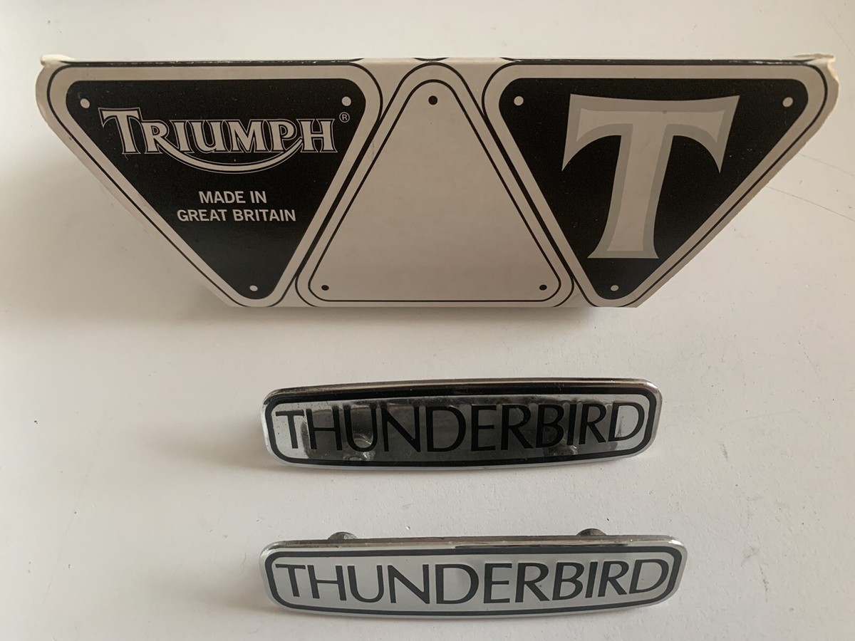 Triumph Thunderbird 900 Chrome Metal Bolt On Side Panel Badges