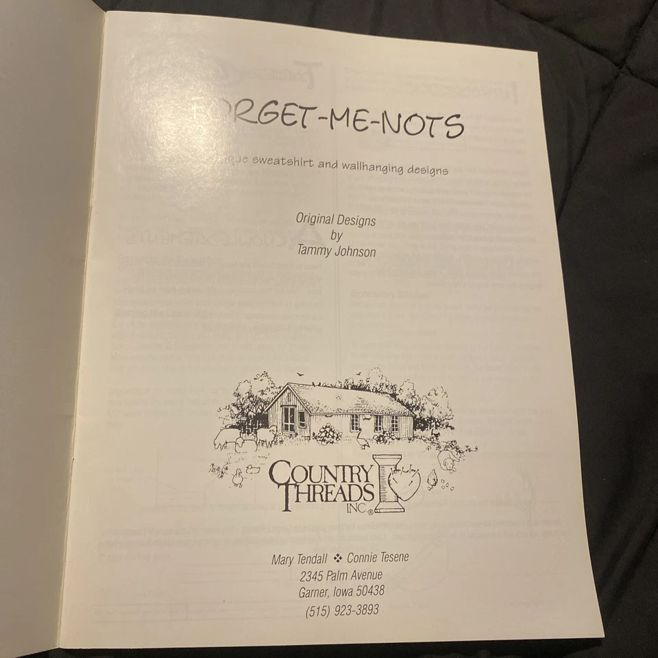 Forget Me Nots Quilt Book Country Threads Embroidery Applique - Image 2 of 4