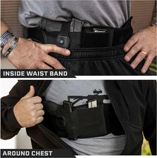 Belly Band Holster for Concealed Carry Gun Elastic Holder for Right Left Pistols