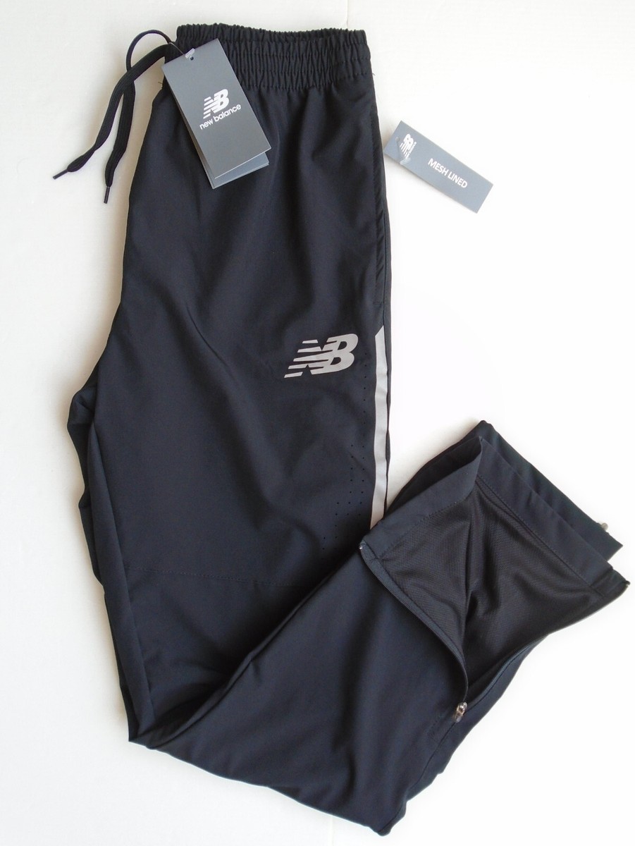 NEW BALANCE All Motion JOGGERS Mens Running Pants Mesh Lined Black