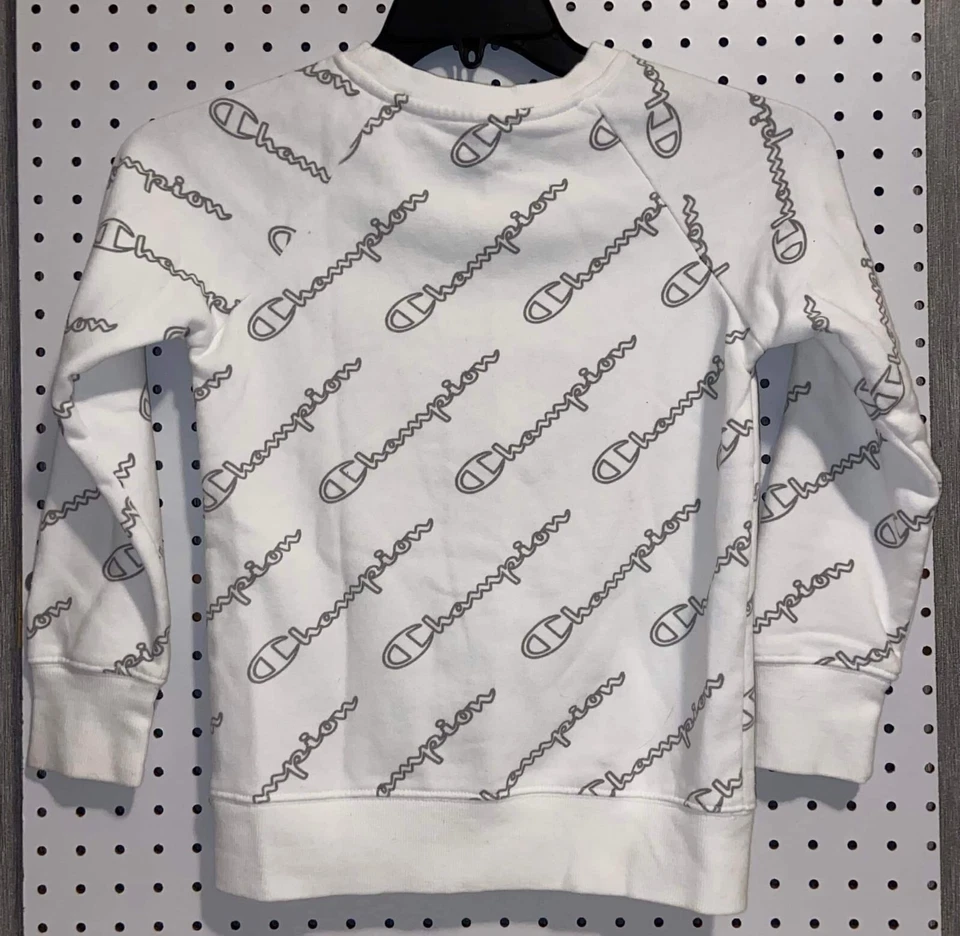 Sudadera Chapion Niñas Talla Mediana Blanca Con Logo Gris Foto 2 de 4
