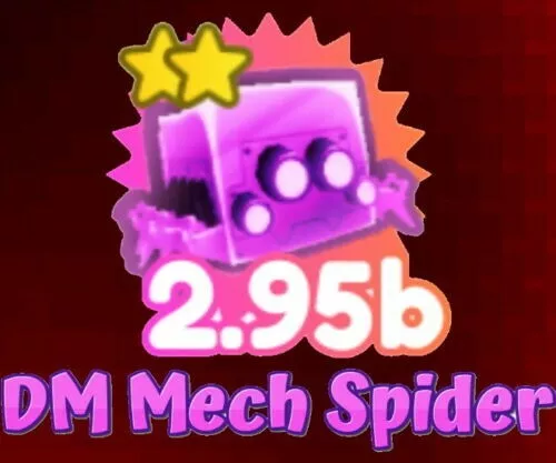 Pet Simulator X - Roblox - Dark Matter Mechanical Spider - 2.8b+ Damage -  New !