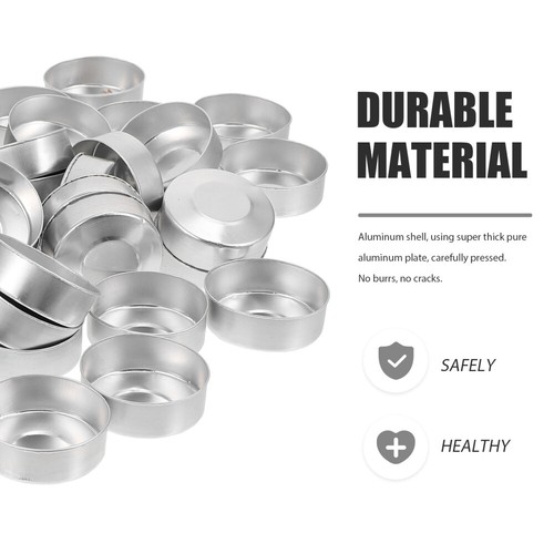 100 Sets Tea Light Holder Aluminum Cups For Candle Making Supplies - Picture 11 of 12