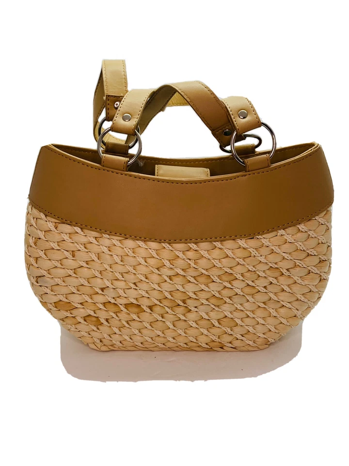 Цветочный украшенный бисером богемное сумочки дизайн соломы хлопок с подкладкой Дамская сумка - Изображение 3 из 4