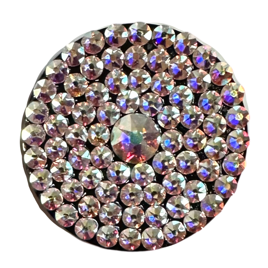 Handmade Bling Black Popsocket made with Crystal AB Swarovski Crystals-image