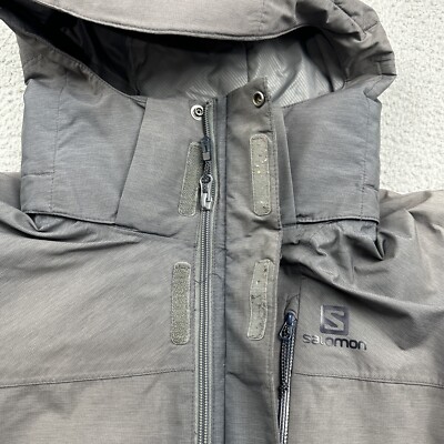 Salomon Jacket Mens Extra Large Gray Fantasy Advanced Skin Dry Ski