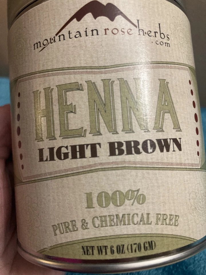 Hierbas Mountain Rose Color de Cabello Henna, Orgánico 6oz. Todo Natural Marrón Claro NUEVO Foto 3 de 4