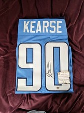 Autographed/Signed JEVON KEARSE Tennessee Dark Blue Football Jersey certified