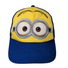 Despicable Me Minion Made Boy's Snapback Hat Blue Yellow OSFM Graphic Logo