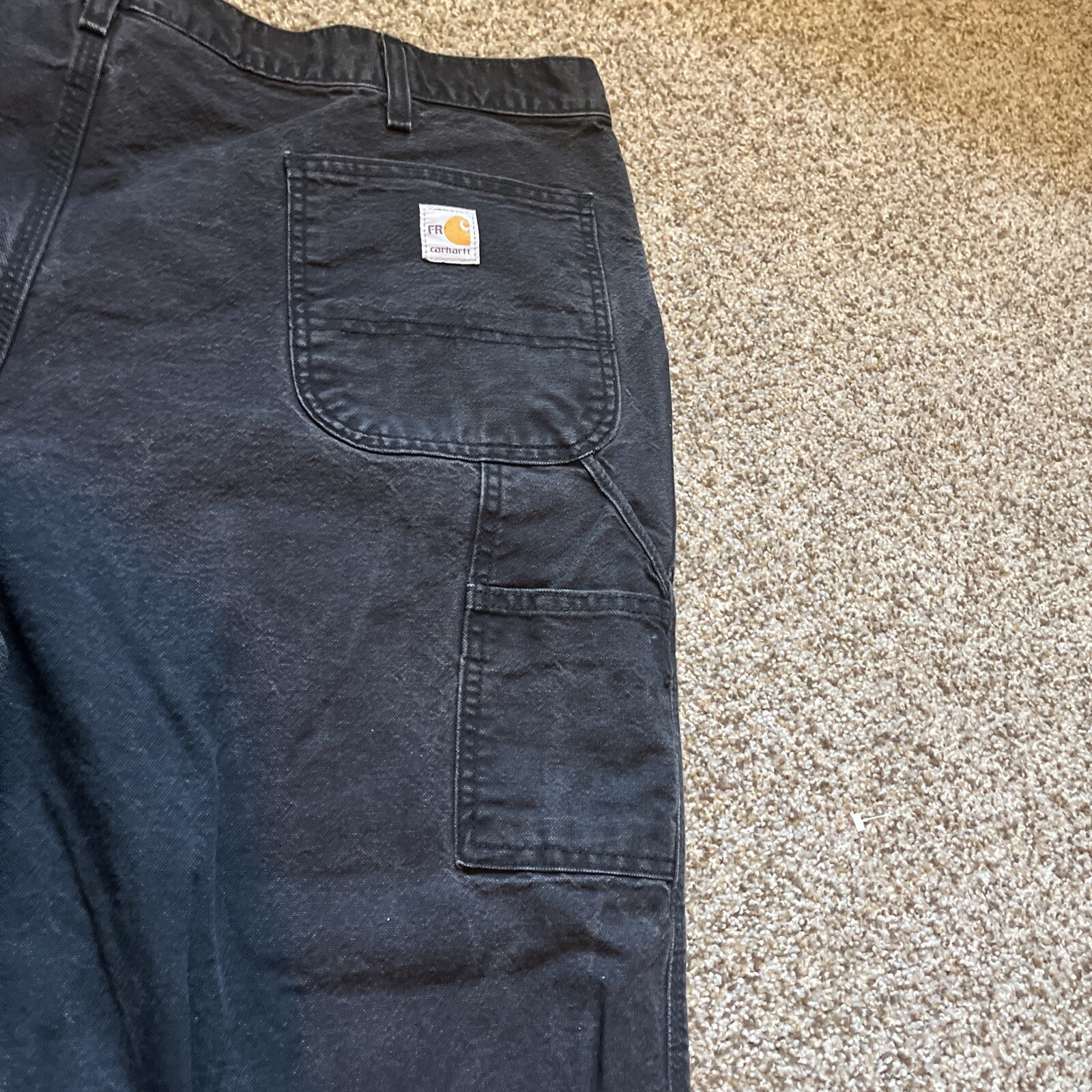 Carhartt Pants Mens 42x36 (41x31.5) Black CAT Flame Resistant Jeans 100791-001 - View 15