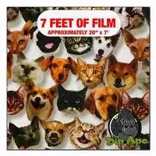 Hydrographic film Mini Furry Friends Dog Cat hydro dipping 7' x 20" hydro dip