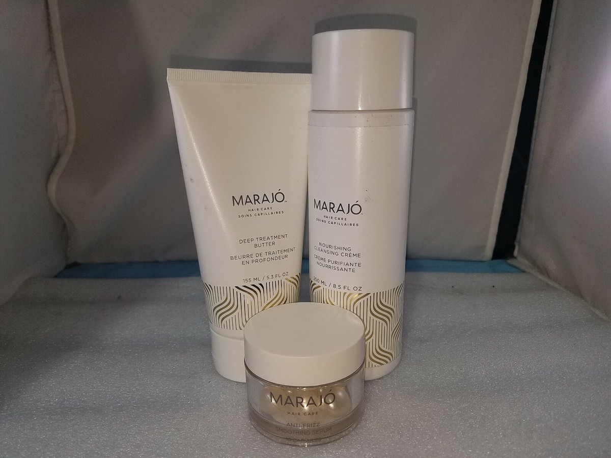 Marajo Hair Care Shampoo, Conditioner & Anti Fuzz Serum Trio 