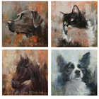 10 x 12 inch COMMISSIONS: Your Dog, Cat, Horse or Pet Painting by John Silver BA
