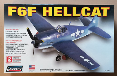 1/48 Lindberg F6F Hellcat - New - Sealed Bag - Box Open