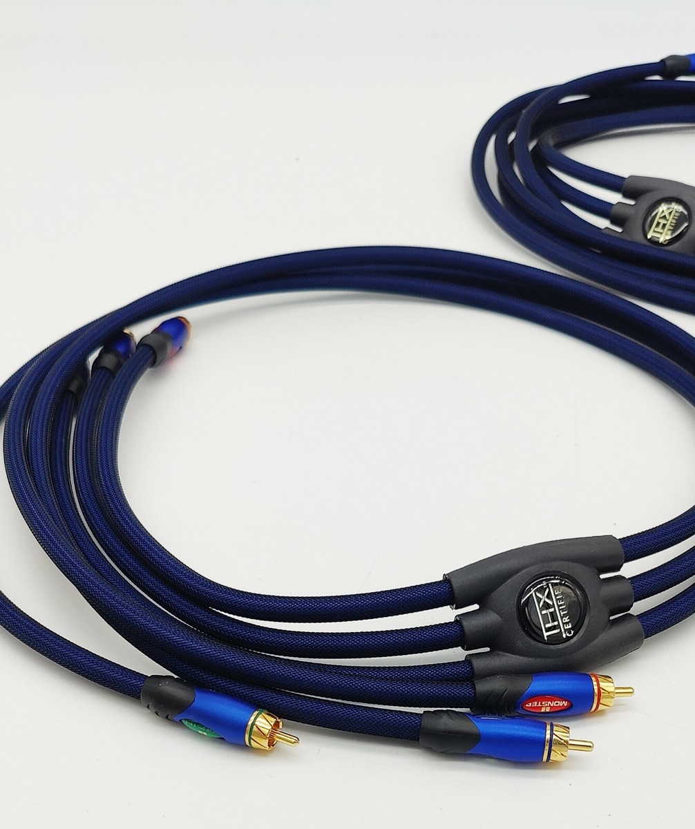 Set of 2 Monster THX A/V Red Green Blue Cable 4 ft. Monster Audio