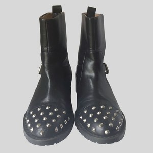 zara flat ankle boots with studs