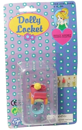 Faux Polly Pocket Dolly Locket Fingering Collection Carriage Ring NEW in Package