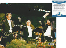  OPERA SINGER PLACIDO DOMINGO SIGNED 3 TENORS 8x10 PHOTO 2 PROOF BECKETT COA BAS